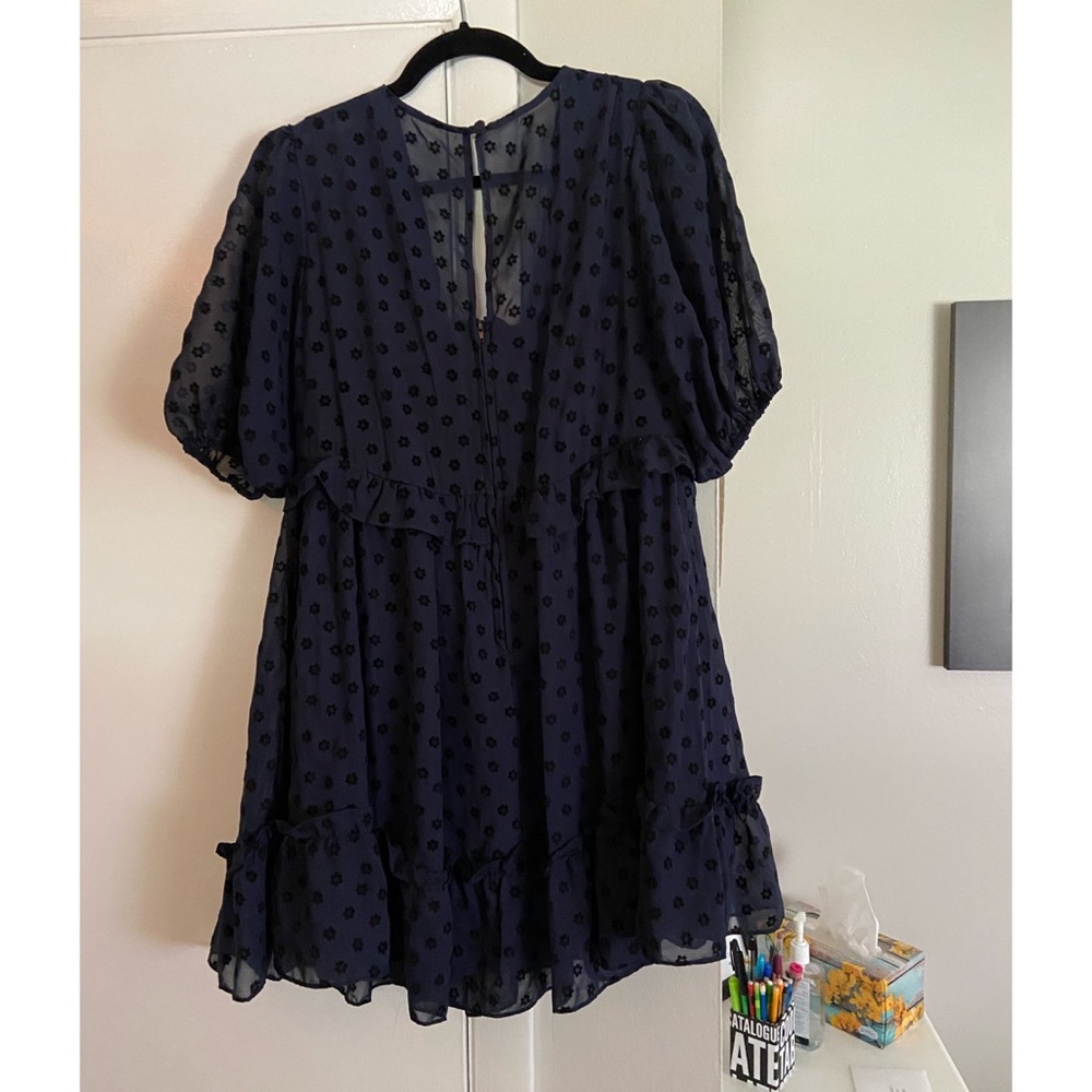 Navy Blue B. Darlin baby doll dress size 11/12 never worn